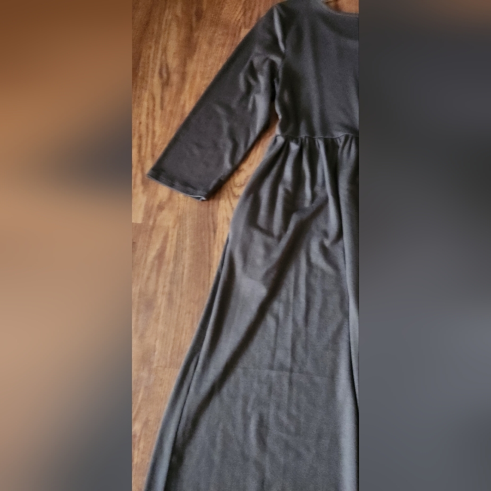 Zenana Outfitters Dark Brown Long Sleeve Dress - Picture 4 of 5